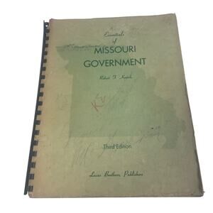 Vintage 1953 Spiral Bound History of Missouri Government Robert F Karsch 3rd Ed
